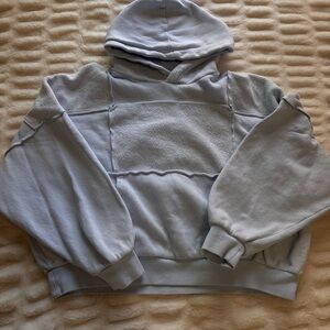 aerie Light Blue Crewneck Hoodie Sweater